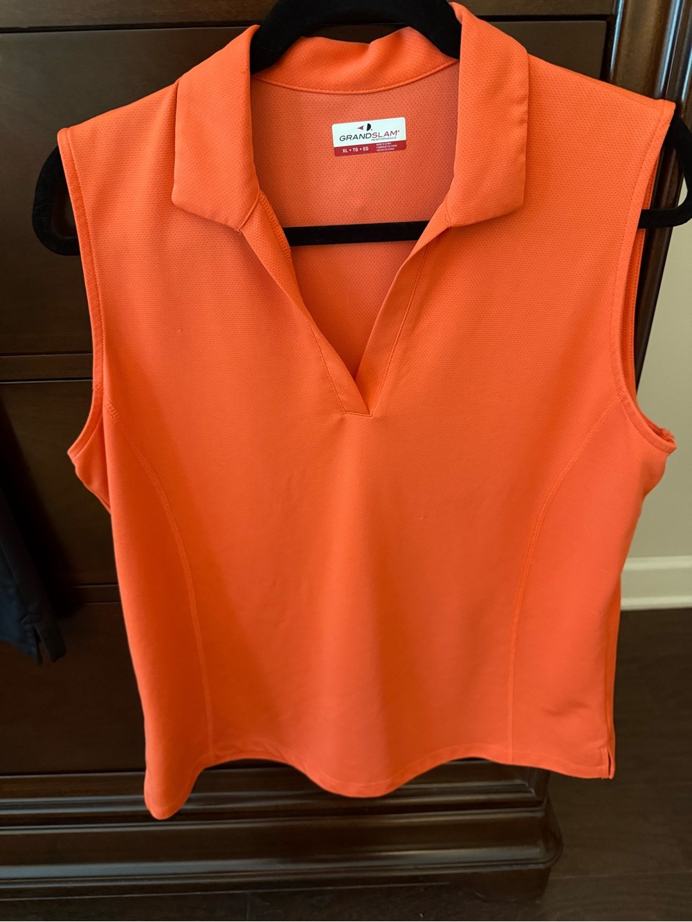 Grand Slam Women's Sleeveless Golf Top - Bright Orange